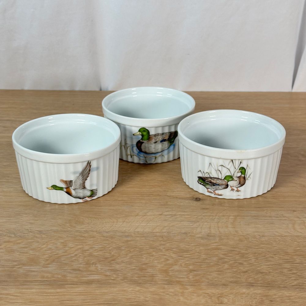 Duck Design White Ramekins Set - Picture 5 of 6